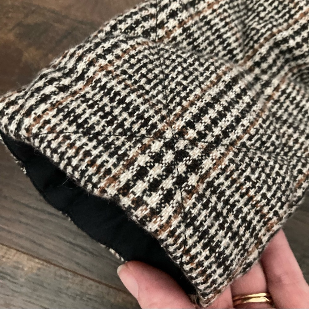 Zara Girls Sz 8 Quilted Wool Blend Plaid Jacket - Picture 10 of 10